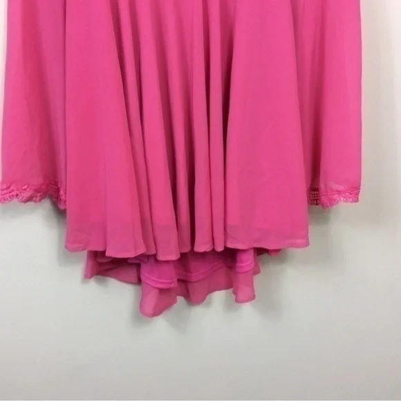 NWT Southern Fried Chics pink lace up mini dress bell sleeve XXL - Picture 3 of 8
